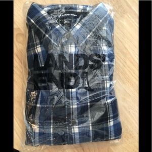 NWT Lands End Men’s Traditional Fit Flagship Flannel Shirt